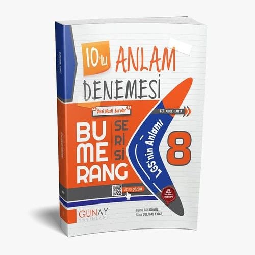 8. Sınıf Bumerang Serisi 10 lu Anlam Denemeleri Günay Yayınları