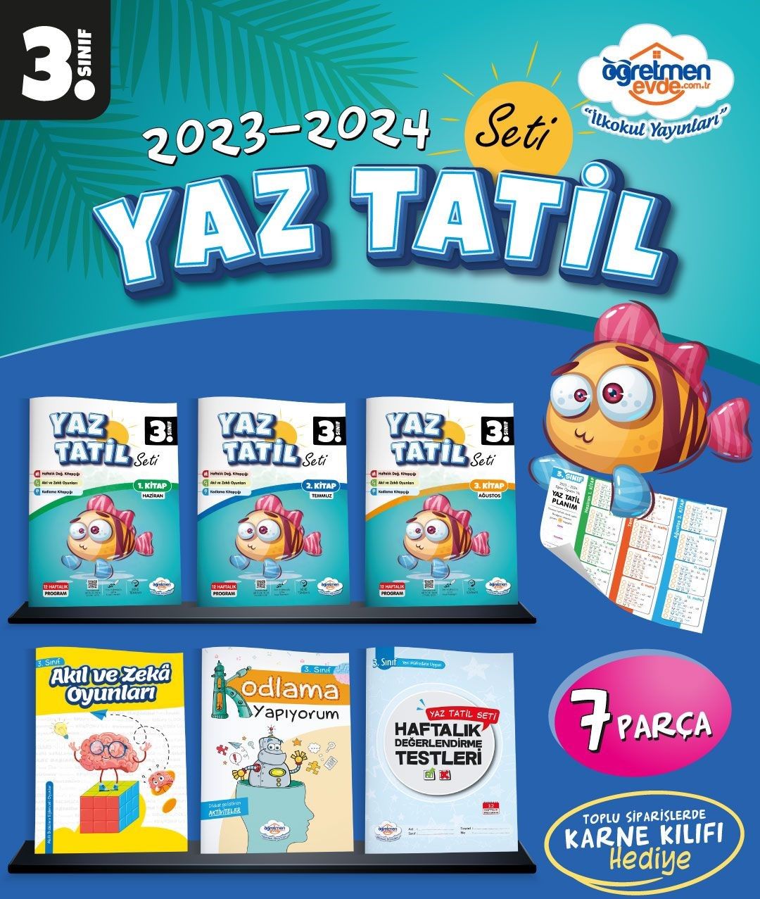 3. Sınıf Yaz Tatil Seti (2023-2024) Öğretmen Evde Yayınları