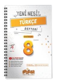 8. Sınıf Türkçe Yeni Nesil Defteri Spoiler Yayınları